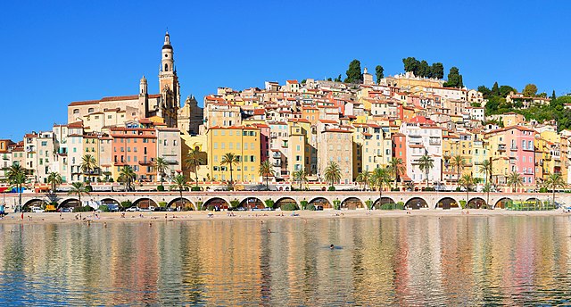 Menton colourful buildings